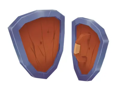 Shield - Hand Painted Free 3D model