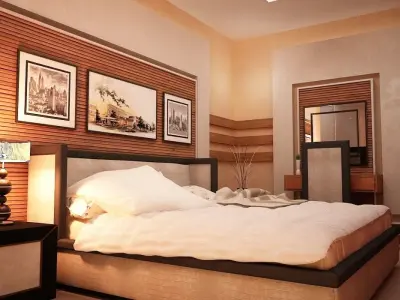 Modern studio Bedroom 3D model