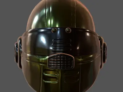 Helmet plastic mask Low-poly 3D model Low-poly 3D model purchase