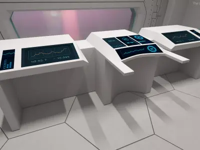 Central Navigation Deck White 3D model
