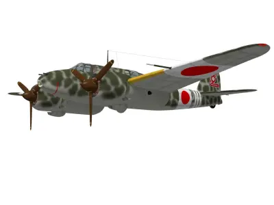 Kawasaki Ki-45 Kai Toryu 3D model