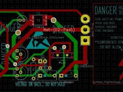 Realistic Printed Circuit Board Free 3D model
