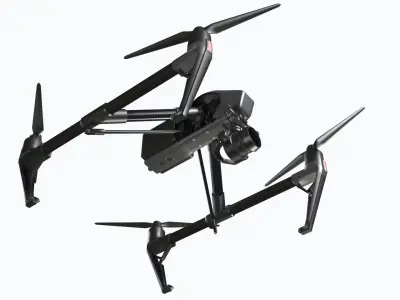 Drone - Dji Inspire 2 Low-poly 3D model