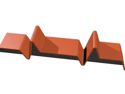 wave bench Free 3D model