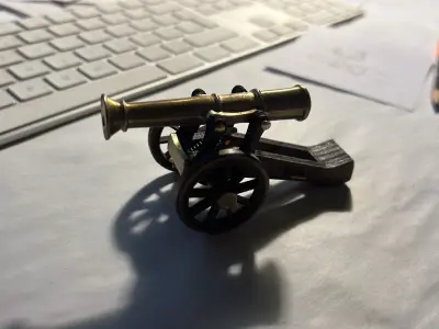 Napoleonische Feldkanone  Artilleriegeschuetz Miniaturmodell 3D print model