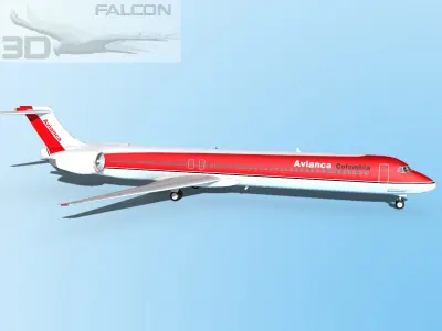 Falcon3D MD 80 Avianca 3D model