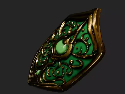 Fantasy Ornate Shield 3D model