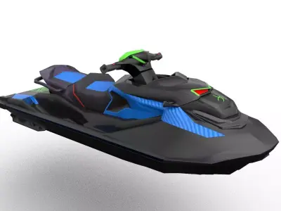 Jetski 03 Low-poly 3D model
