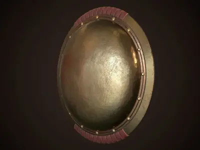 Hoplite Shield Low-poly 3D model