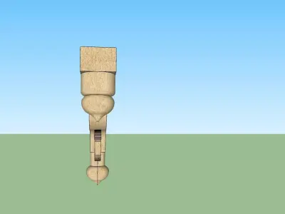 indian jodhpuri stone bracket 3d modal Low-poly 3D model