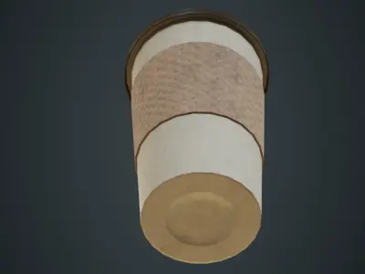 Paper Coffee Cup 2B Low-poly 3D model