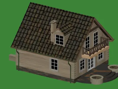 a house in the style of Provence Free 3D model