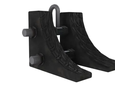 Wheel Chock Low-poly 3D model