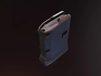 Pmag 10 round AR magazine Low-poly 3D model