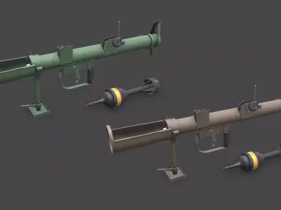 PIAT WW1 British Anti Tank Weapon Low-poly PBR Low-poly 3D model