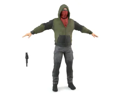Robbers Pack Low-poly 3D model