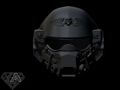 Warhammer custom concept helmet 3D print model