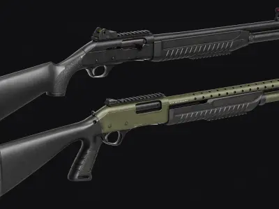 Fabarm Shotguns Low-poly 3D model
