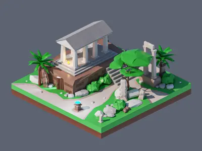land 24A Low-poly 3D model