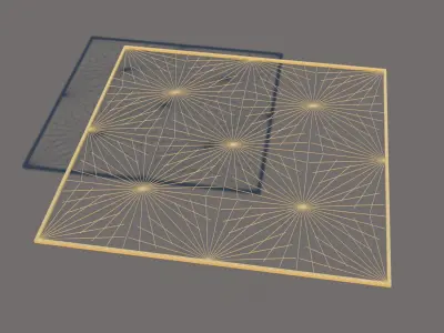 Gold Decorative Panel 7 Free 3D model