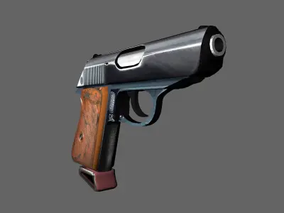 Walther PPK Low-poly 3D model