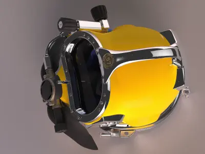 Kirby Morgan 57 Commercial Diving Helmet 3D model