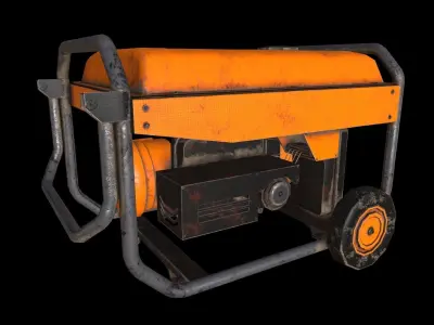 Portable Generator Low-poly 3D model
