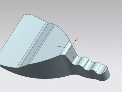 dustpan metal part with hole in middle 3D model