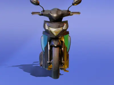 AUTOMATIC BIKE - LOW POLY 3D model