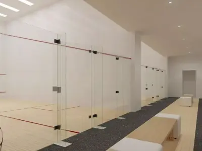 Double Squash Court 3D model