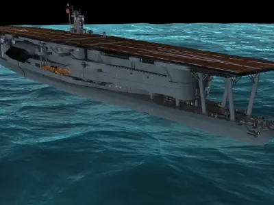 Batle ship Akagi To Japan 3D model