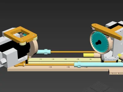 Single track cutting mechanism 3D model