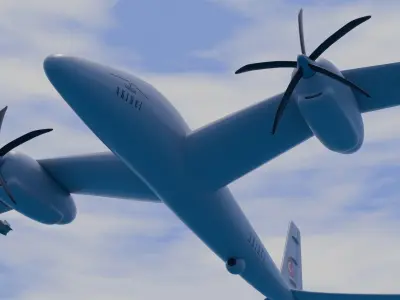 military drone Low-poly 3D model