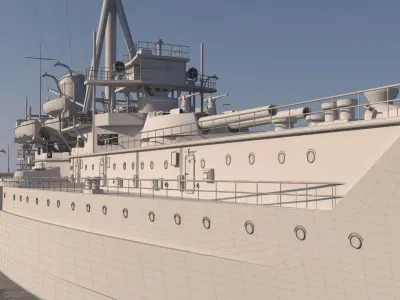 SuperB Warship 3D model
