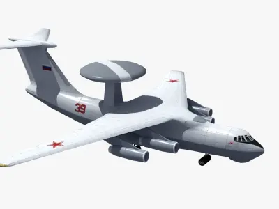 A50 Mainstay AWACS LD1 Low-poly 3D model