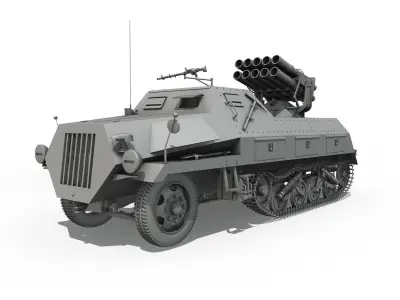 SDKFZ 4 - Panzerwerfer 42 3D model