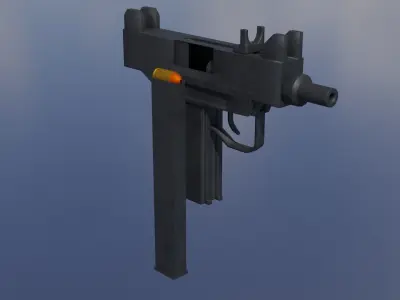 Micro-Uzi Free low-poly 3D model