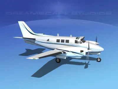Beechcraft King Air 90 V10 3D model