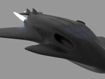 Recon spaceship 3D model Low-poly 3D model