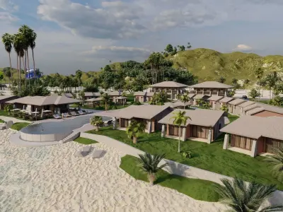 Hotel Beach 3D model