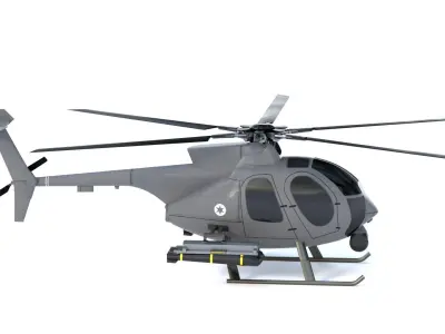 Boeing AH-6i Light Attack - Recon Helicopter - THE ANGRY BIRD - Low-poly 3D model