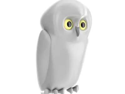 Owl Toy Low-poly 3D model