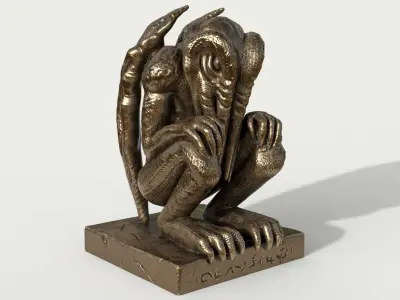 Bronze Cthulhu Free 3D model