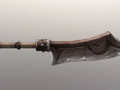 Knif Axe World of Warcraft Weapon Low-poly 3D model