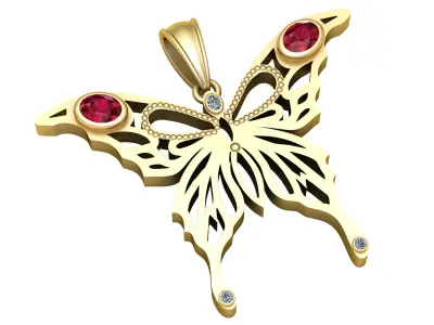 Butterfly Pendant 3D print model