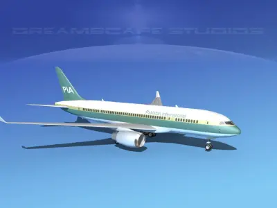 Boeing 787-8 Pakistan Intl 3D model