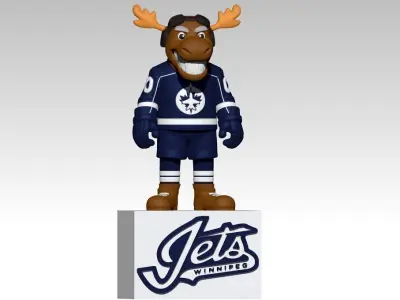 NHL - Winnipeg Jets mascot statue - decor 3D print model