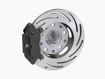 Strange Rear Brake Disc Low-poly 3D model