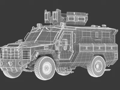 Lenco Bearcat G5 Tactical Armored Vehicle SWAT Truck  3D model