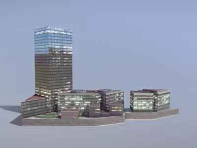 Arlanda Science Tower Low-poly 3D model